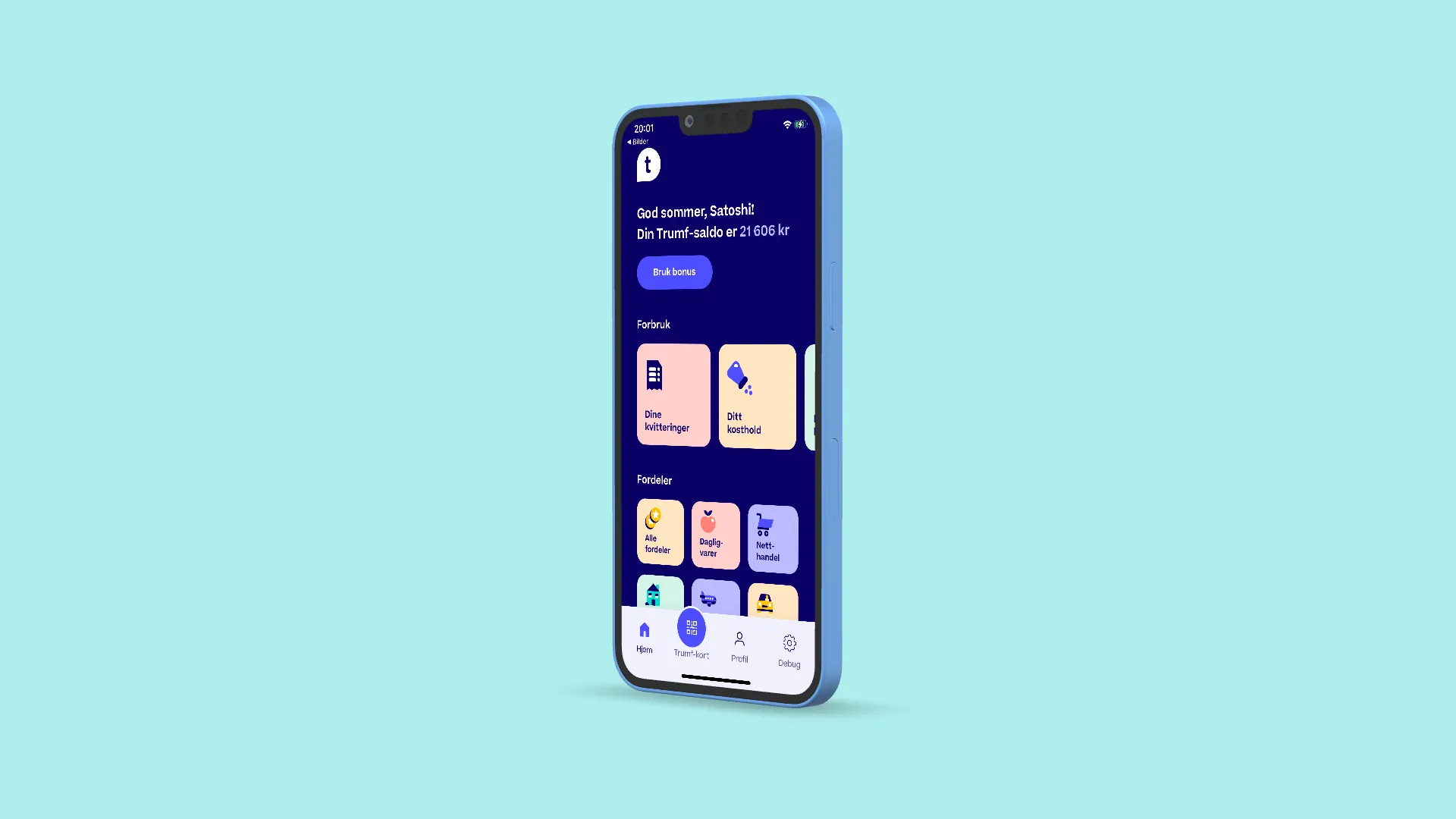 Trumf-widget sikrer kjapp og enkel bonussparing