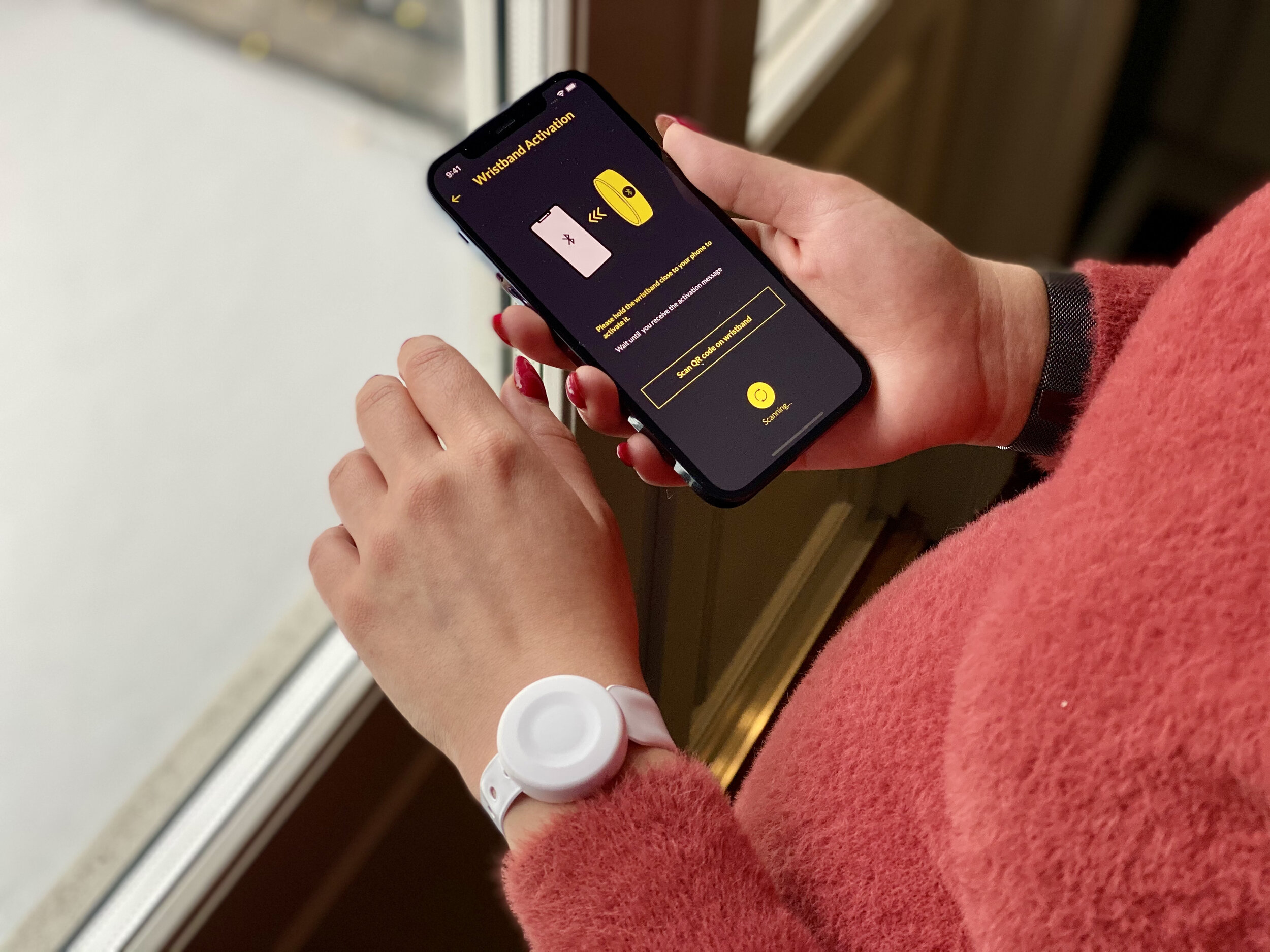 Forkbeard contact tracing app interface showing safety features