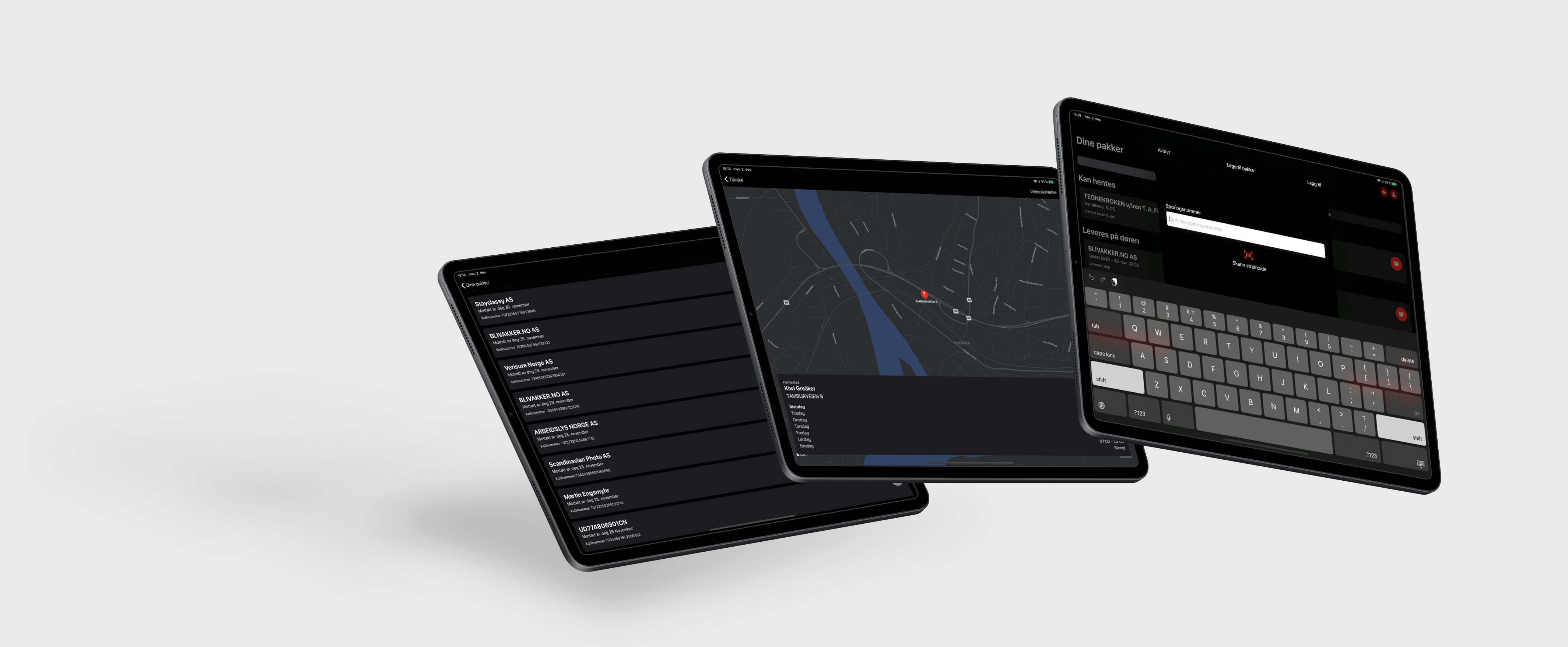 Posten app on iPad