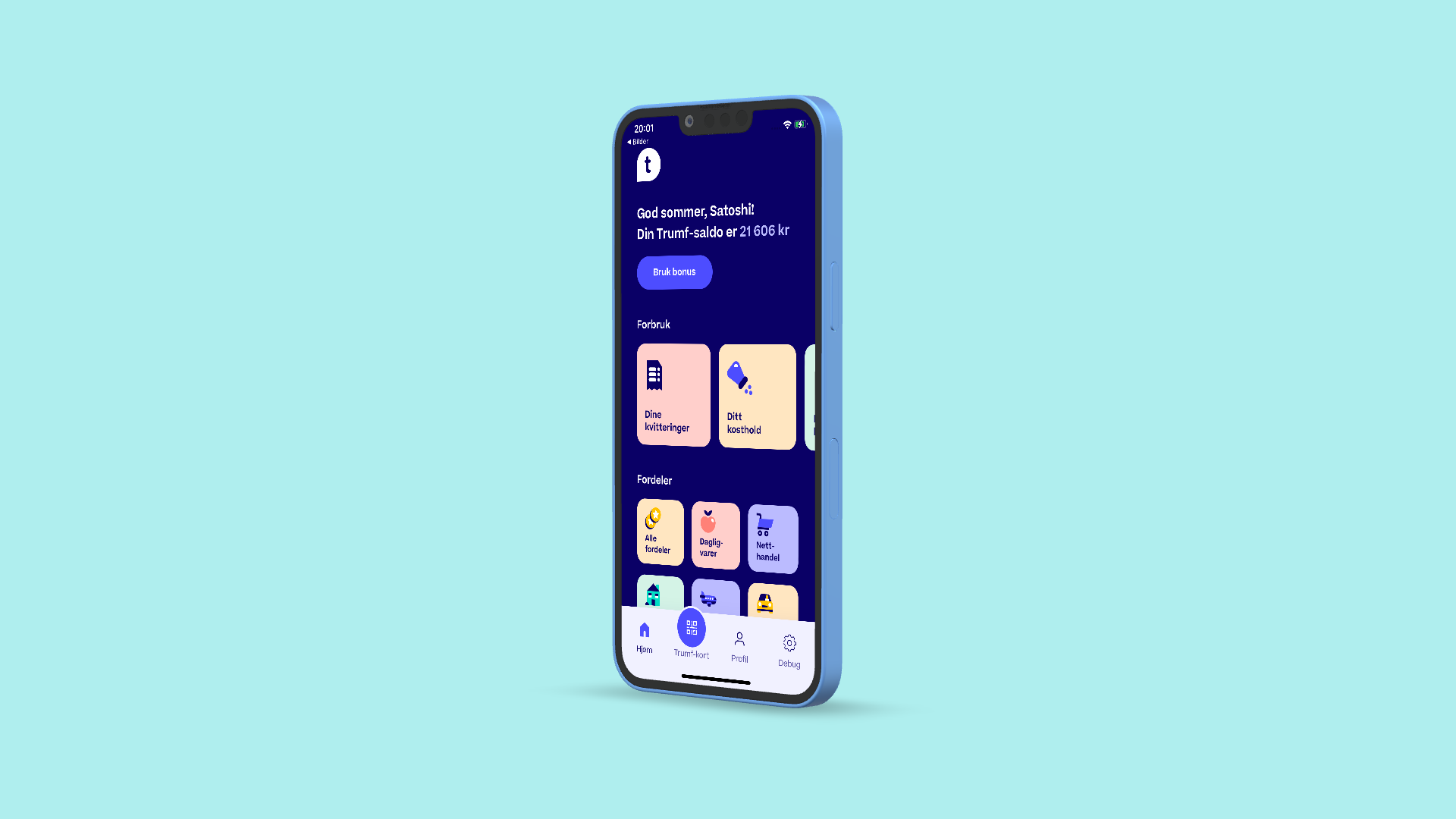 Trumf-widget sikrer kjapp og enkel bonussparing