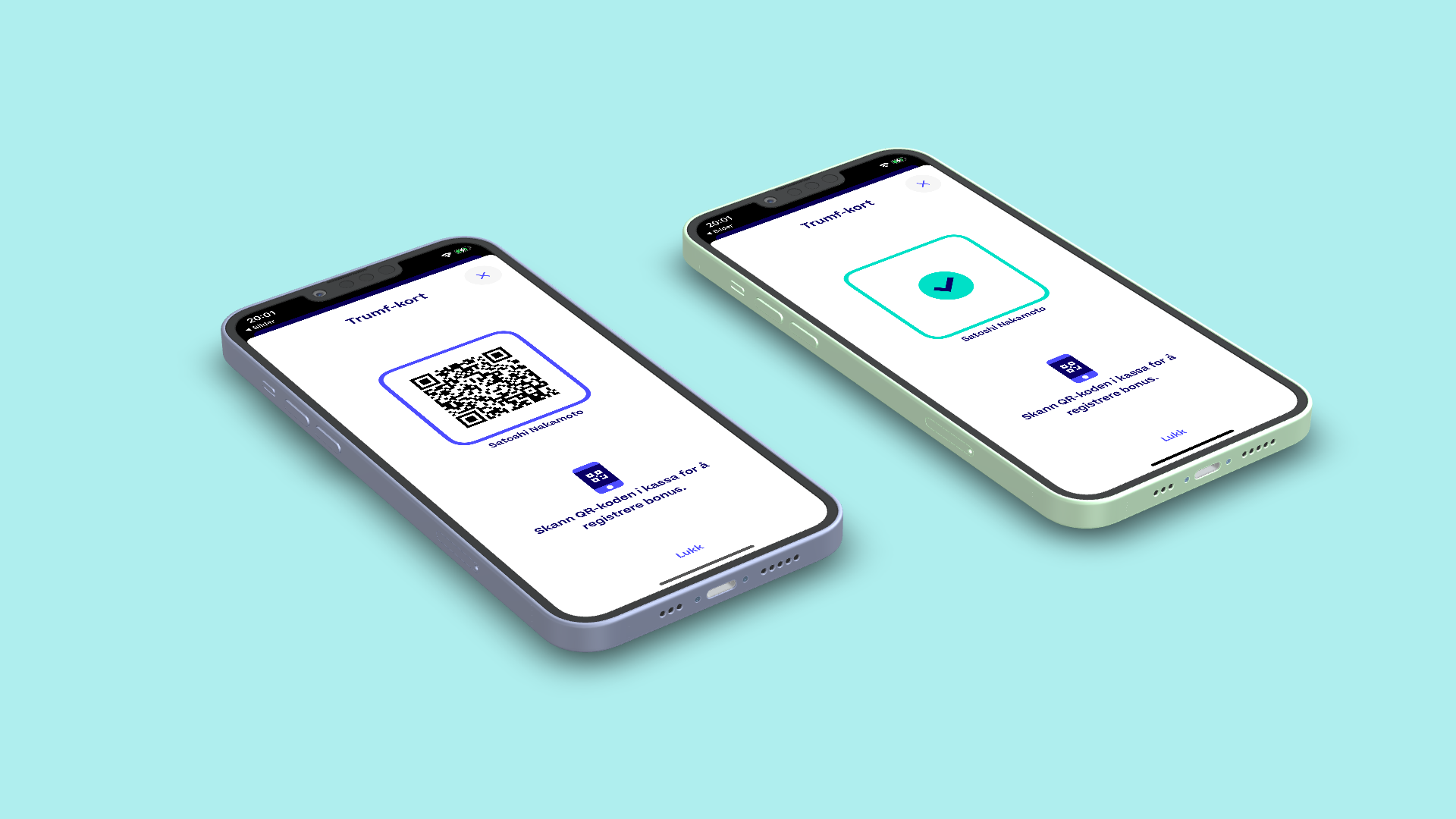 Trumf app showing digital loyalty card